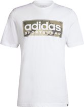 adidas Sportswear Camo Linear Graphic T-shirt - Heren - Wit- S
