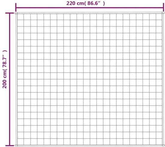 vidaXL Couverture lestée 200 x 220 cm Gris Tissu 13 kg