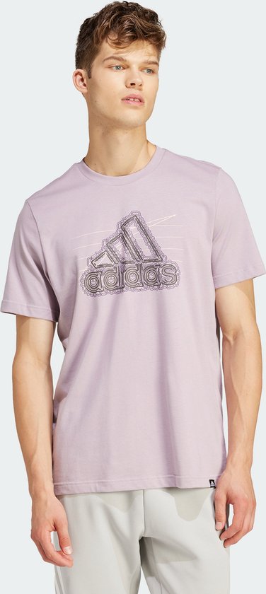adidas Sportswear Growth Badge Graphic T-shirt - Heren - Paars- S
