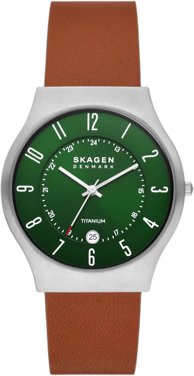 Skagen Sundby Titanium SKW6908 Horloge - Leer - Bruin - Ø 40 mm