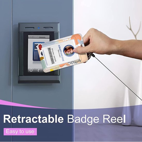 Porte-badge - Porte-cartes de travail - Soins - Horizontal avec cordon de  serrage