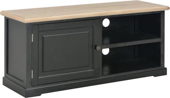 vidaXL - Tv-meubel - 90x30x40 - cm - hout - zwart