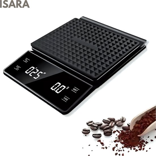 ISARA Koffie Weegschaal - Digitale Keukenweegschaal - Precisieweegschaal –...
