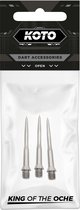 KOTO Pro Conversie tips Zilver, Hoogwaardige zilveren Conversietips, Softtip darts naar Stalentip, Set van 3 tips, lengte 32 mm