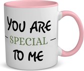 Akyol - you are special koffiemok - theemok - roze - Liefde - speciaal iemand - valentijnsdag - verjaardagscadeau - cadeau voor vriendin/vriend - 350 ML inhoud
