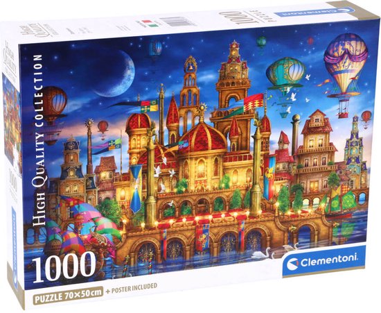Clementoni - Puzzle 1000 Collection Haute Qualité Downtown, Puzzle Pour Adultes et Enfants, 14-99 ans, 39778, Boîte compacte