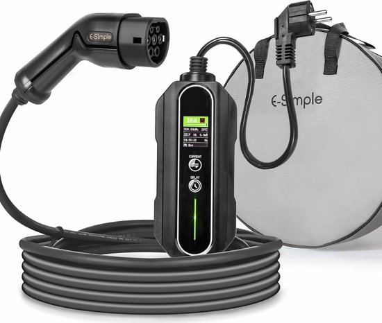 Chargeur Voiture électrique 3,68kW Type 2 16A - Câble 5m, IP65, Compatible EV/PHEV, Facile à Utiliser - 2