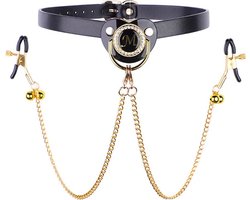 Tepelklemmen + Speen + Halsband - BDSM - Cosplay - Slave - Adult Baby - Verstelbaar - Rollenspel