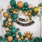 Forfait ballon Luxe - Anniversaire - Forfait Ballons - Happy anniversaire - Goud - Nude - Or - Feuilles - Jungle