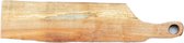 Houten borrelplank - houten serveerplank - houten tapasplank met handvat van Esdoornhout 70cm lang