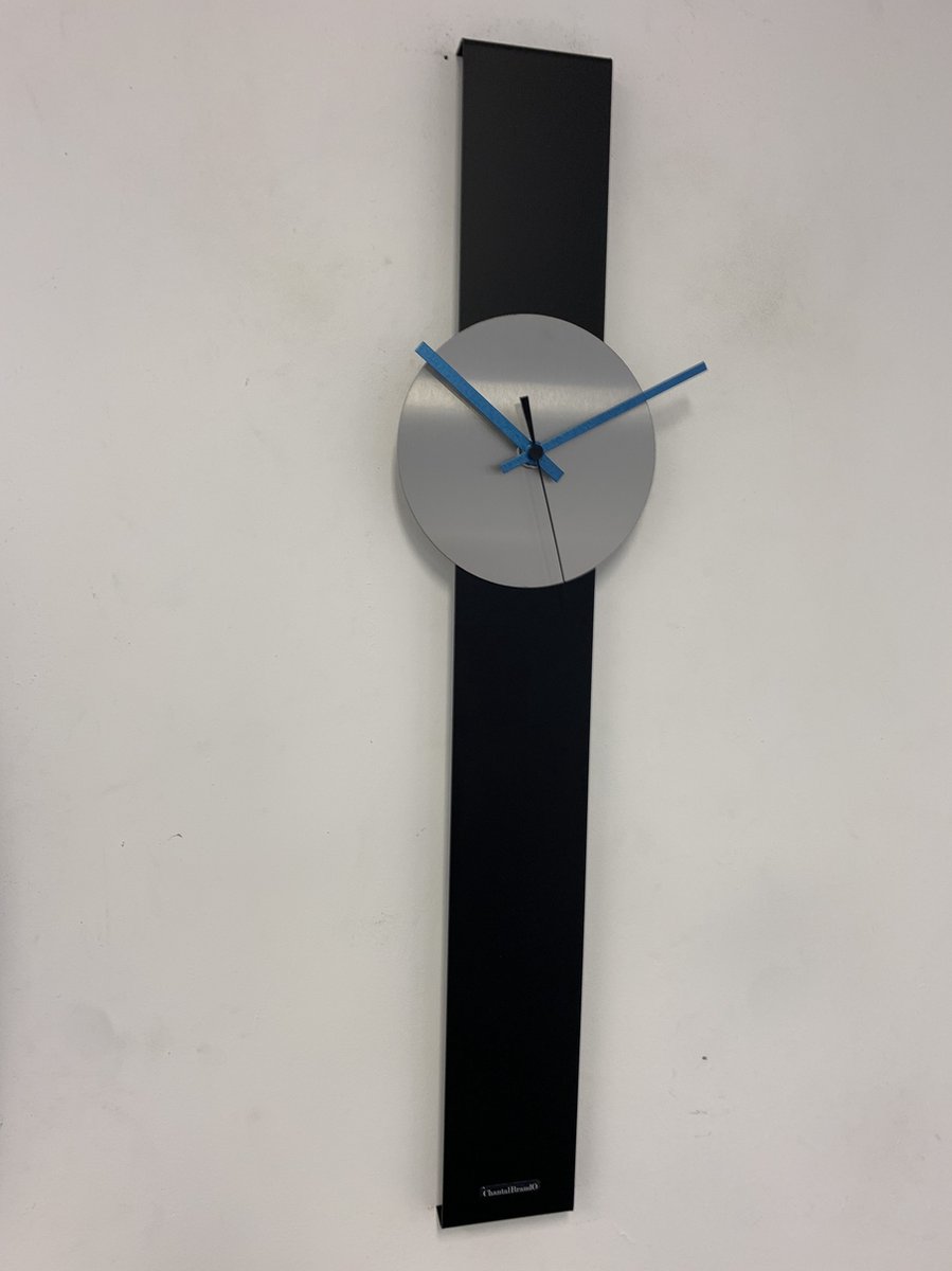 Wandklok CHANTALBRANDO SUMMIT BLACK & SILVER = MODERN DESIGN = ZWART & ZILVER