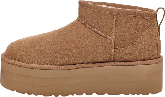 Foto: Ugg classic ultra mini platform w gevoerde laarzensnowbootsdames laarzen kleur cognac maat 39