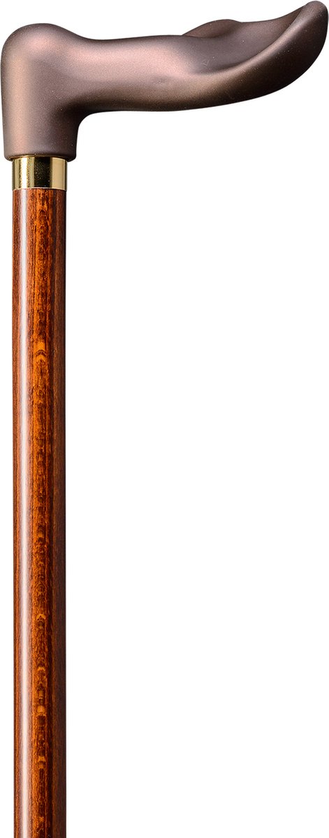 Gastrock - Anatomische Houten Wandelstok Soft Kers Rechtshandig - 94cm - Voorzien van rubberen dop