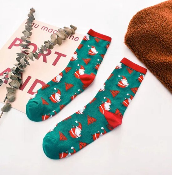 Sokken – Kerstsokken - Christmas Socks - Katoen - Kerstcadeau - Christmas Gift - Kerstman - Maat 36-44