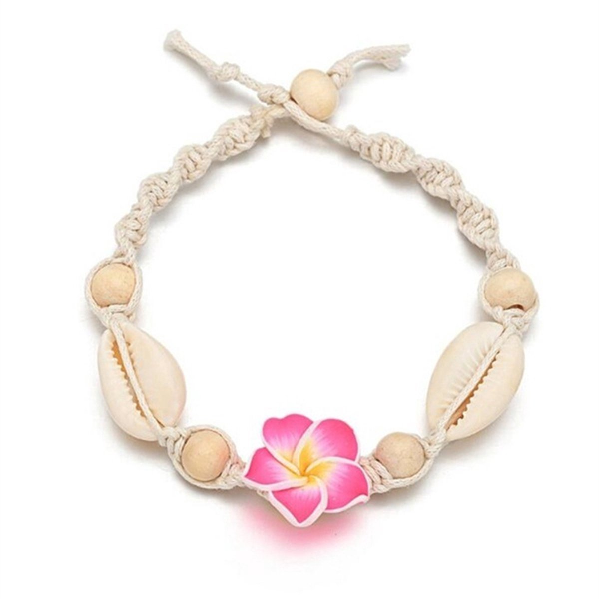 Jomide Enkelbandje Boho Shell - Bloem