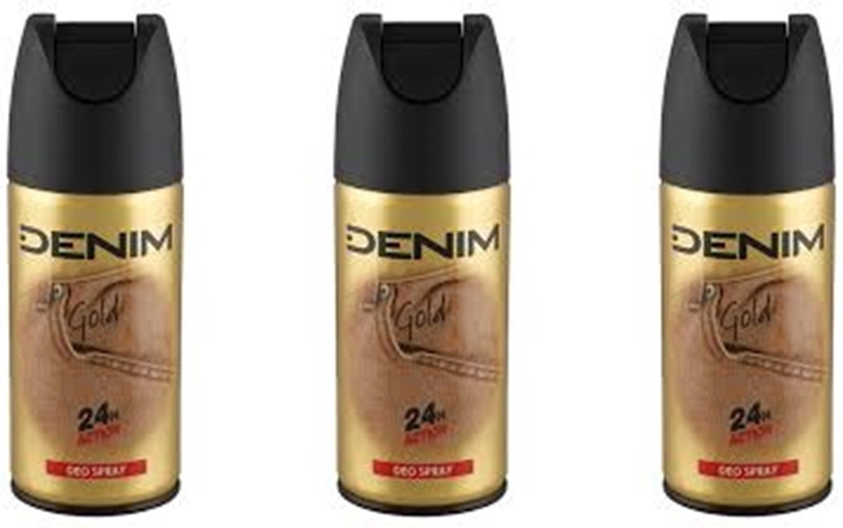Denim Deo Spray Gold - 3 x 150 ml