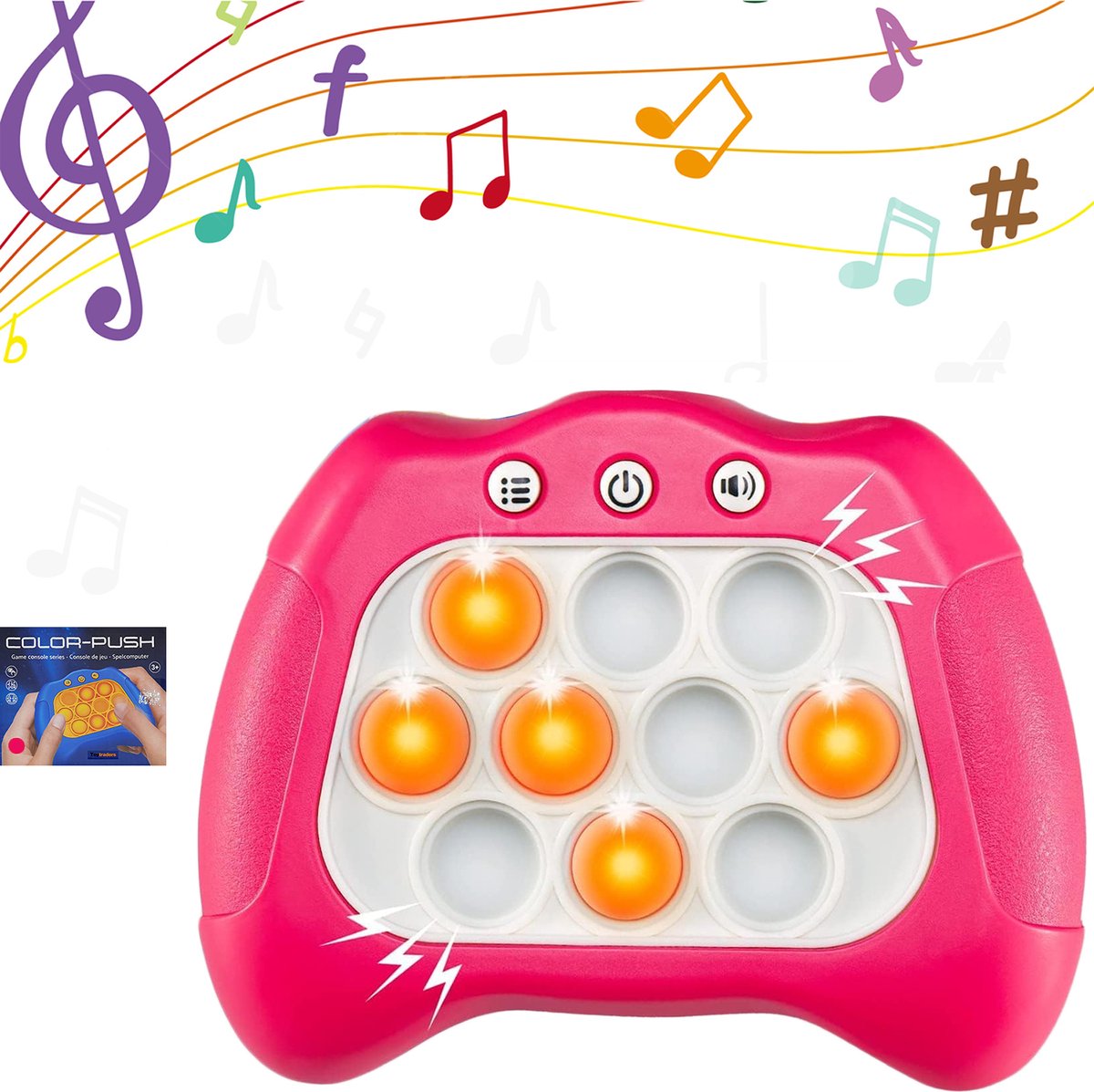 1 ensemble de jouets lapin Pop It Fidget avec musique, 50 niveaux