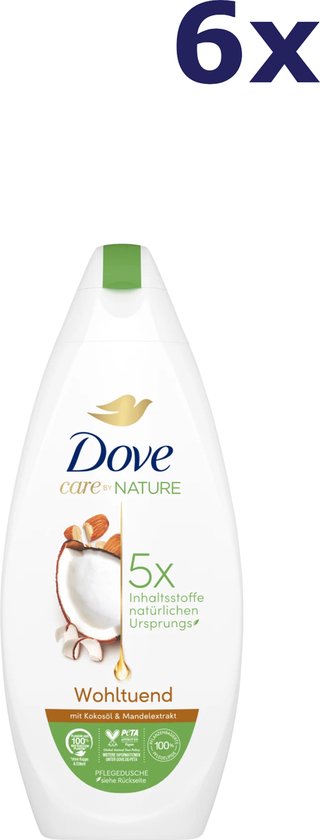 6x Dove Care by Nature Restoring Ritual Douchegel coconut almond 225 ml