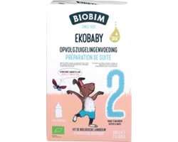 Biobim Zuigelingenvoeding Ekobaby 2 6+ mnd - 3 x 600 g - Voordeelverpakking