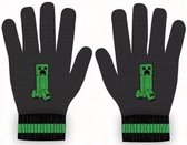 Minecraft Handschoenen - Zwart/Groen - One Size