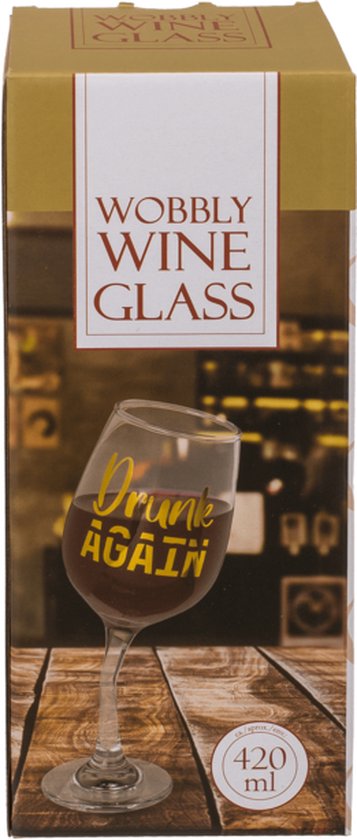 Out Of The Blue Drunk Again Verre à vin tordu