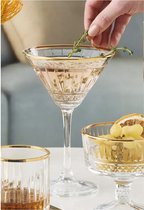 Pasabahce Elysia – Golden Touch – Cocktailglazen – Set van 4 – 220 ml