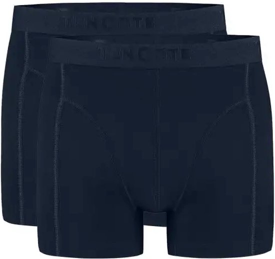 Twee donkerblauwe boxesshorts met logo op de tailleband.
