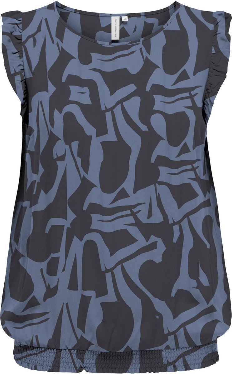 ONLY CARMAKOMA CARNOVA LIFE S/L FRILL TOP Dames Top - Maat 42