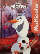 Disney Frozen - multicolor - Kleurboek - Olaf - 32 pagina's waarvan 17 voorbeelden en 17 kleurplaten - prinsessen - Anna - Elsa - Kleuren - knutselen - creatief - kado