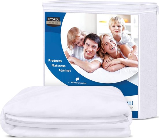 Protect - Protège Matelas en Coton - 90 x 200 cm - Blanc - Habitat