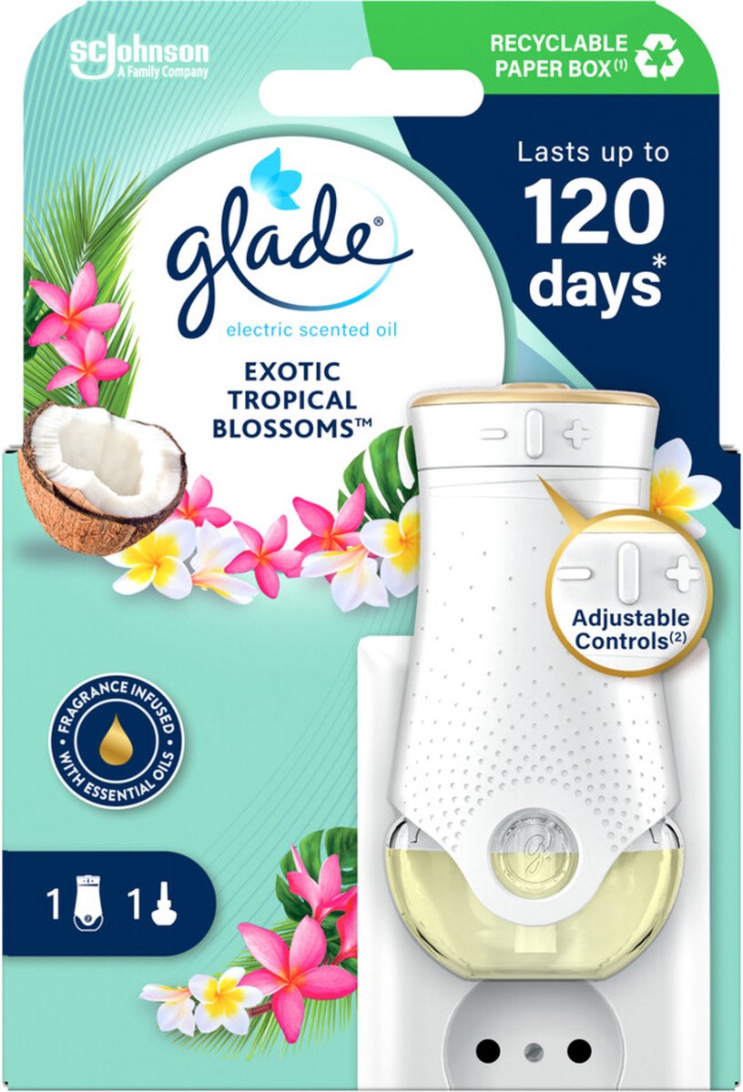 Goedkoopste Glade Electric Scented Oil Houder Exotic Tropical Blossoms