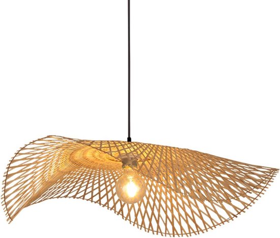 Lampe suspendue en Bamboe XL - Handgemaakt - Naturel - ⌀100 cm