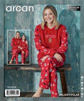 Arcan | Dames Fleece Pyjama Set | Lange Mouwen | 11115-39 RED | XL