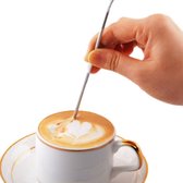 CHPN - Barista Latte ART Pen - Zilver - RVS - Pen - Koffie art - Koffie kunst - Barista accessoire - Pen voor figuurtjes te maken in koffie