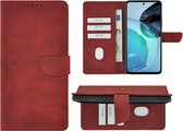Pearlycase hoesje voor Motorola Moto G54 - Kunstleer Book Case - Rood