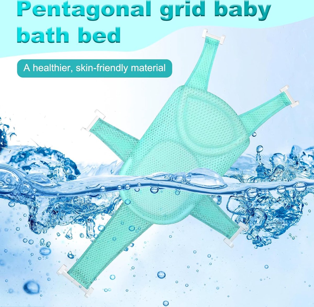 Haofy Babybadnet Antislip Mesh-ondersteuning voor Pasgeborenen