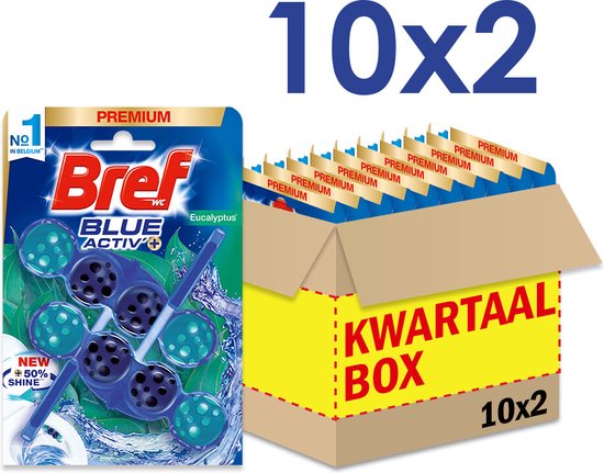 10x Bref Toiletblok Blue Activ Eucalyptus 2 stuks