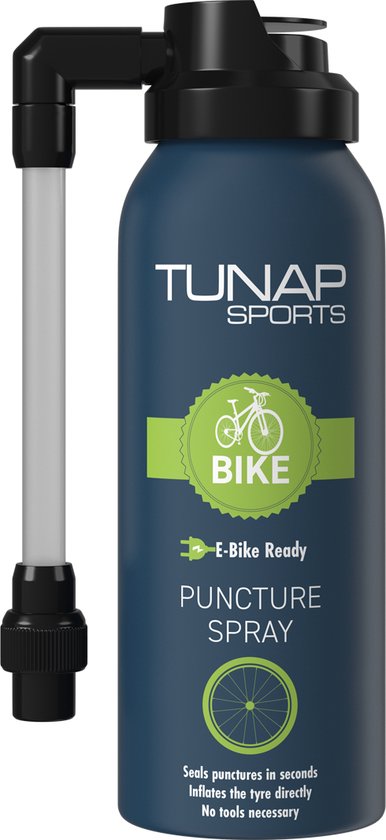 TUNAP SPORTS Bandenreparatiespray 125ml - Puncture Spray - anti-lek - schoonmaak - fietsonderhoud - wielrennen - mountainbike - e-bike