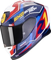 Scorpion Exo R1 Evo Air Coup Blue-Rouge- Yellow M - Taille M - Casque
