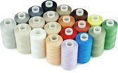 Katoenen naaigaren, quiltgaren voor naaien en quilten machines, 20 kleuren