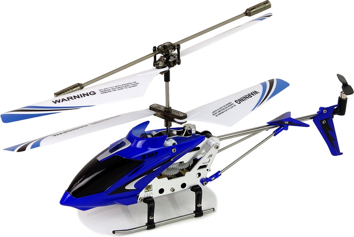 Syma S107G RC helikopter - met 3 Kanaal vliegroute - blauw/wit — cadeau in Spellen & Speelgoed - foto 5