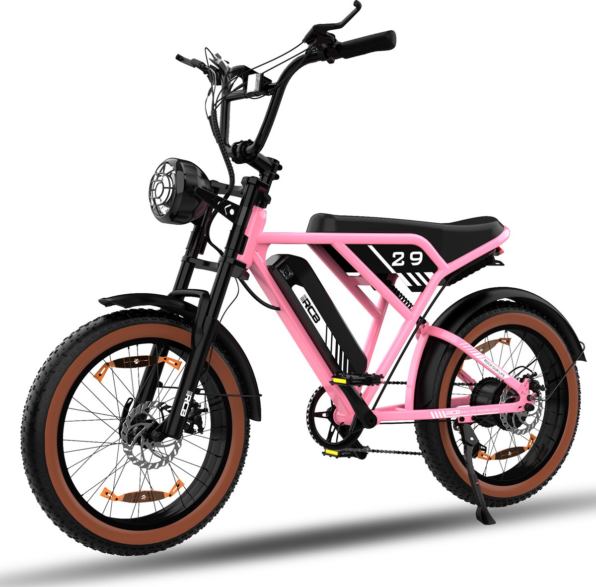 RCB Elektrische Fatbike | Electric Off-Road Bike | E-bike | 250W Motor | 20 Inch | Roze