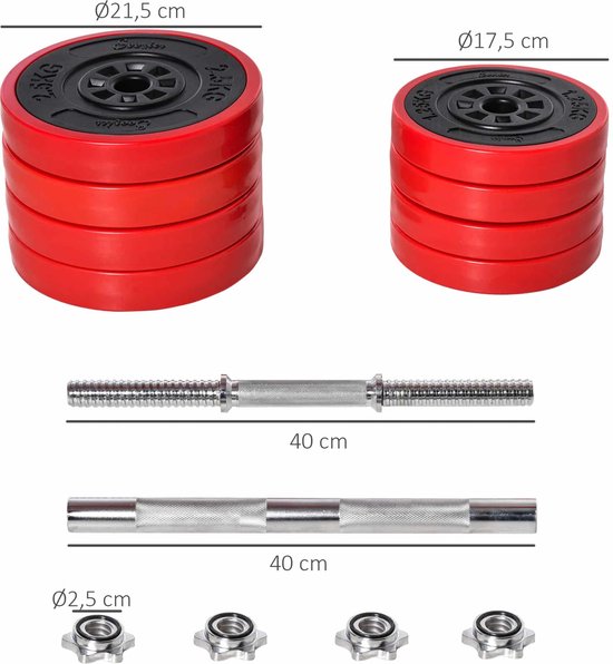 Ajumker Dumbbell-set, verstelbare barbell-set, krachttraining, gym, mannen, vrouwen, gewichtenset, fitness, uitrusting, losse gewichten voor handen, gewichtheffen, trainen, thuis, kantoor, 15 kg Ajumker Dumbbell-set, verstelbare barbell-set, krachttraining, gym, mannen, vrouwen, gewichtenset, fitness, uitrusting, losse gewichten voor handen, gewichtheffen, trainen, thuis, kantoor, 15 kg