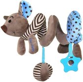 Box Speelgoed - Zacht speelgoed, autostoel ketting, kinderwagen speelgoed spiraal - wagenspanner - kinderwagenspiraal - blauw- muis Blauw