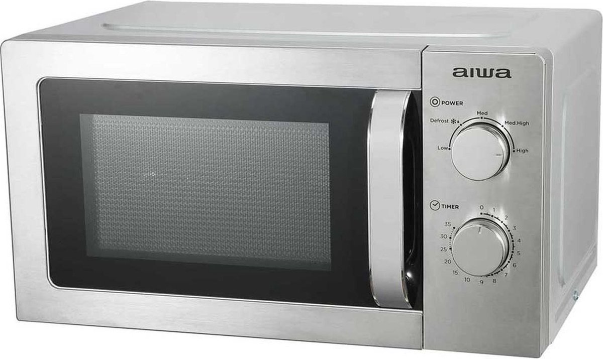 Aiwa MW-200SL Aanrecht Solo-magnetron 20 l 700 W Draaiknop Zilver Roestvrijstaal