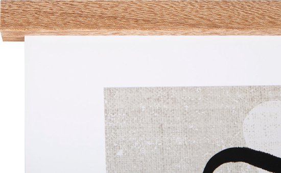 Porte-affiche STAS (21cm) - Bois - Teck - Système d'accroche affiche magnétique - Cadre affiche - Pince à affiche - Porte affiche