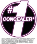 Logo met een grote witte 1 in een zwarte cirkel met paarse gloed en tekst: # CONCEALER*.