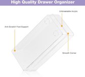 [10 stuks]Clear Lade Organisator Make-up lade Dividers, Multi-functionele Vanity Trays, voor Slaapkamer Dresser Badkamer Keuken Vanity Lade Office