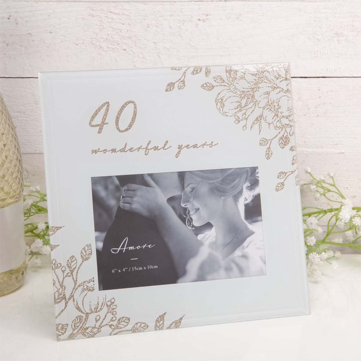 Fotolijst glas 40 jaar getrouwd 40 years huwelijk van Amore by Juliana