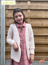 ROZE GLITTER CARDIGAN - Glitters - Met Zakken - Lemon Beret - Maat 128